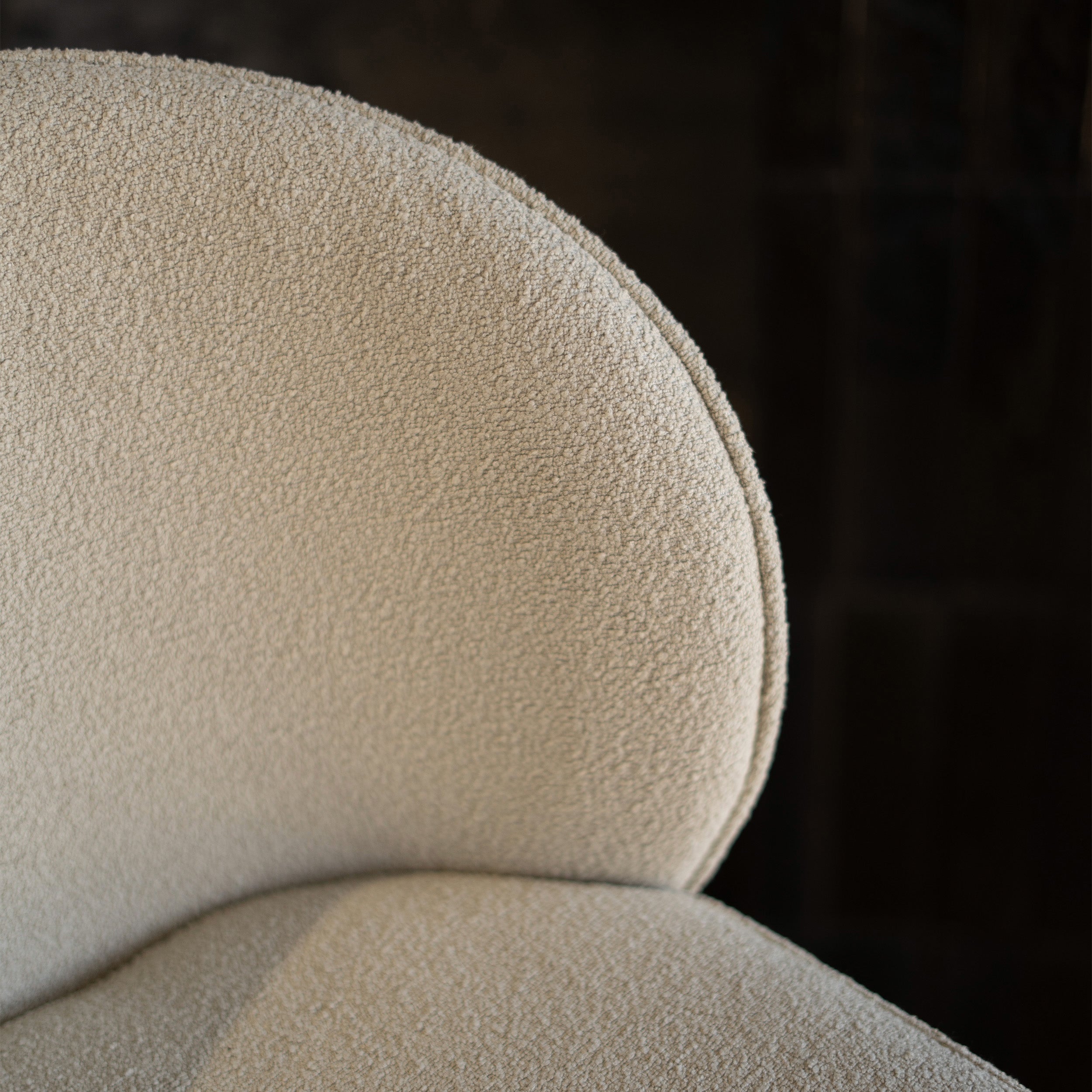 Lot de 2 chaises pour îlot central 66,3 cm en tissu bouclé beige - Groom - 7