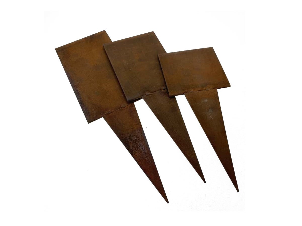 Piquets de bordure en acier Corten 10 cm / Arrondi - 2