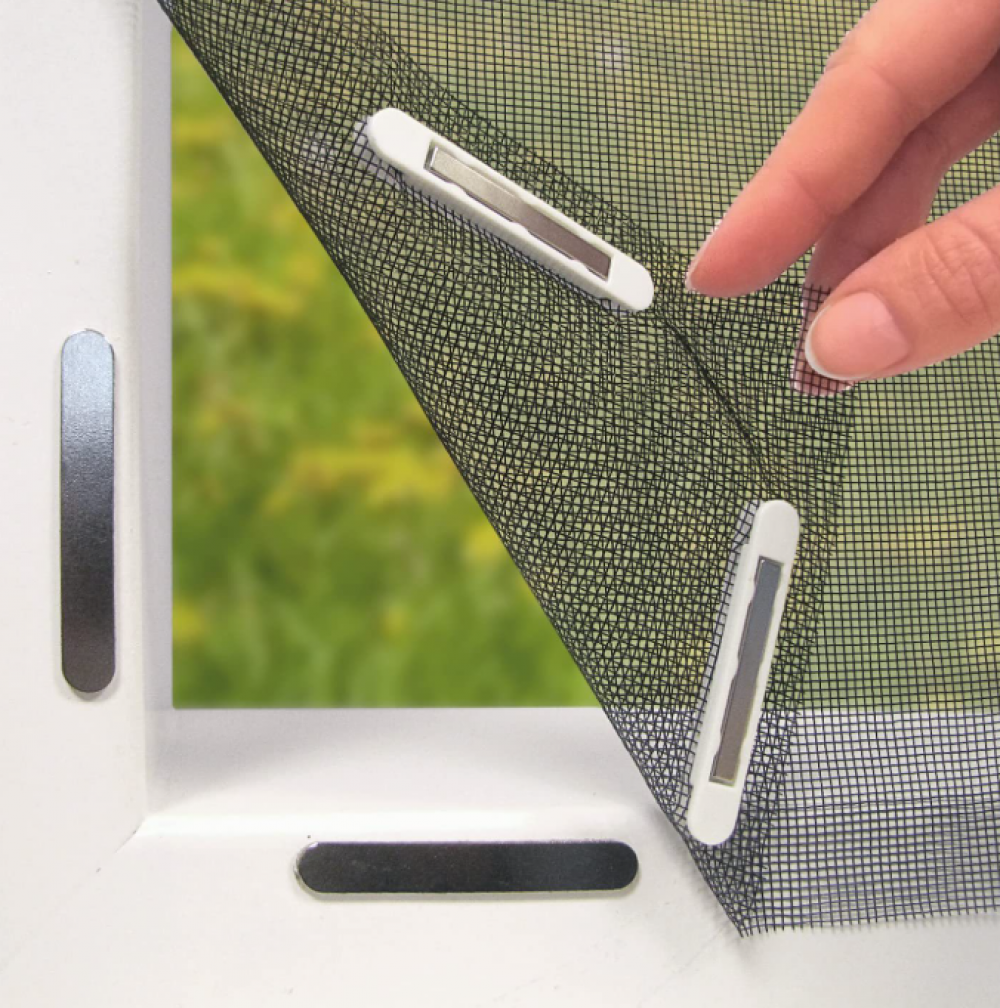 Magnetyczna moskitiera okienna 150 x 130 cm - bez wiercenia i wkręcania - łatwe mocowanie magnetyczne