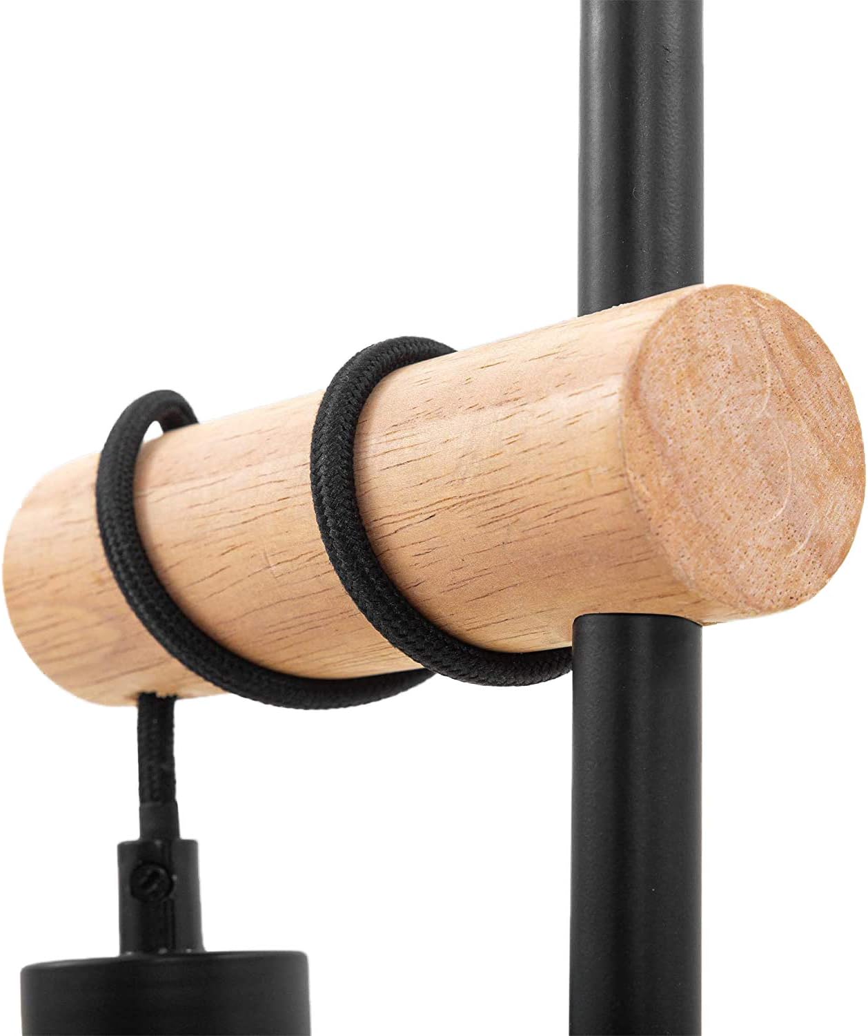 GLAMARIS Lampe de Table, Design Rétro Lampe de Lecture, Bois & Métal, Éclairage du Bureau et de la Chambre,Pour Ampoule LED E27 10W(Non Incluse) - 4
