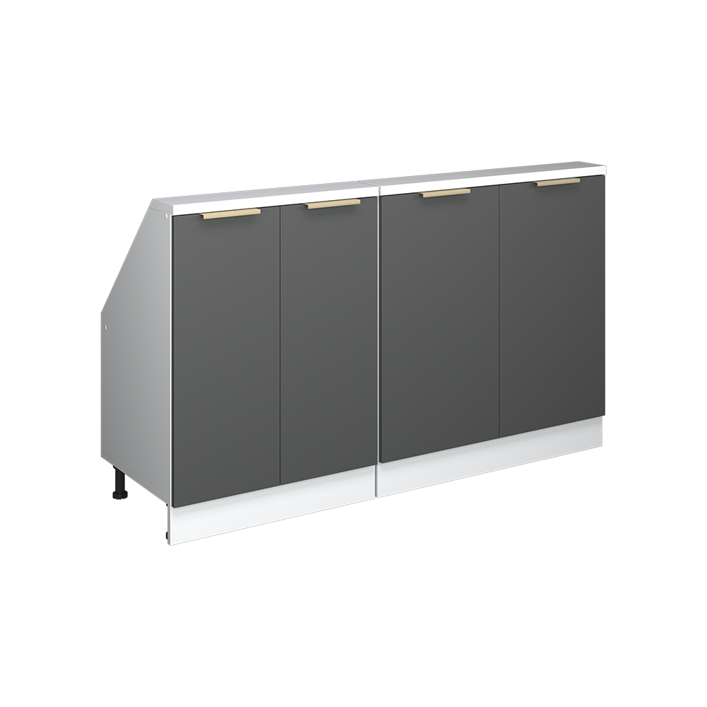 Vicco Zestaw szafek na dach skośny Rion, Antracytowo-złoty, 140 cm Zestaw 2 sztuk