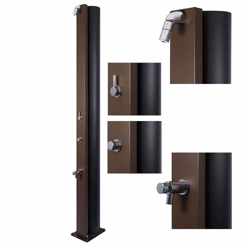 CRM Ultimate Douche solaire 60L Marron Robuste Antivandalisme Extérieur — free download