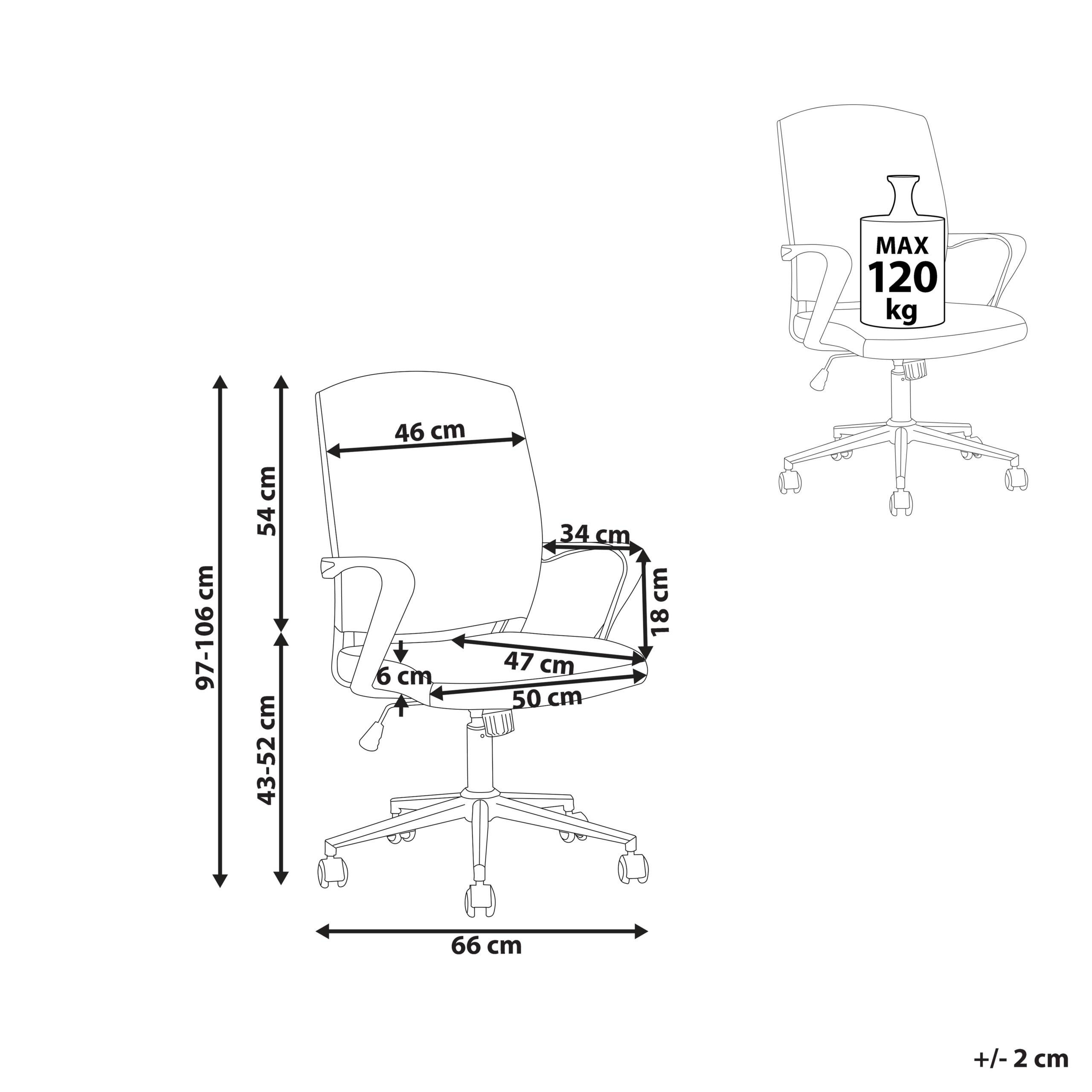 Sedia ufficio grigio e verde BONNY - 3
