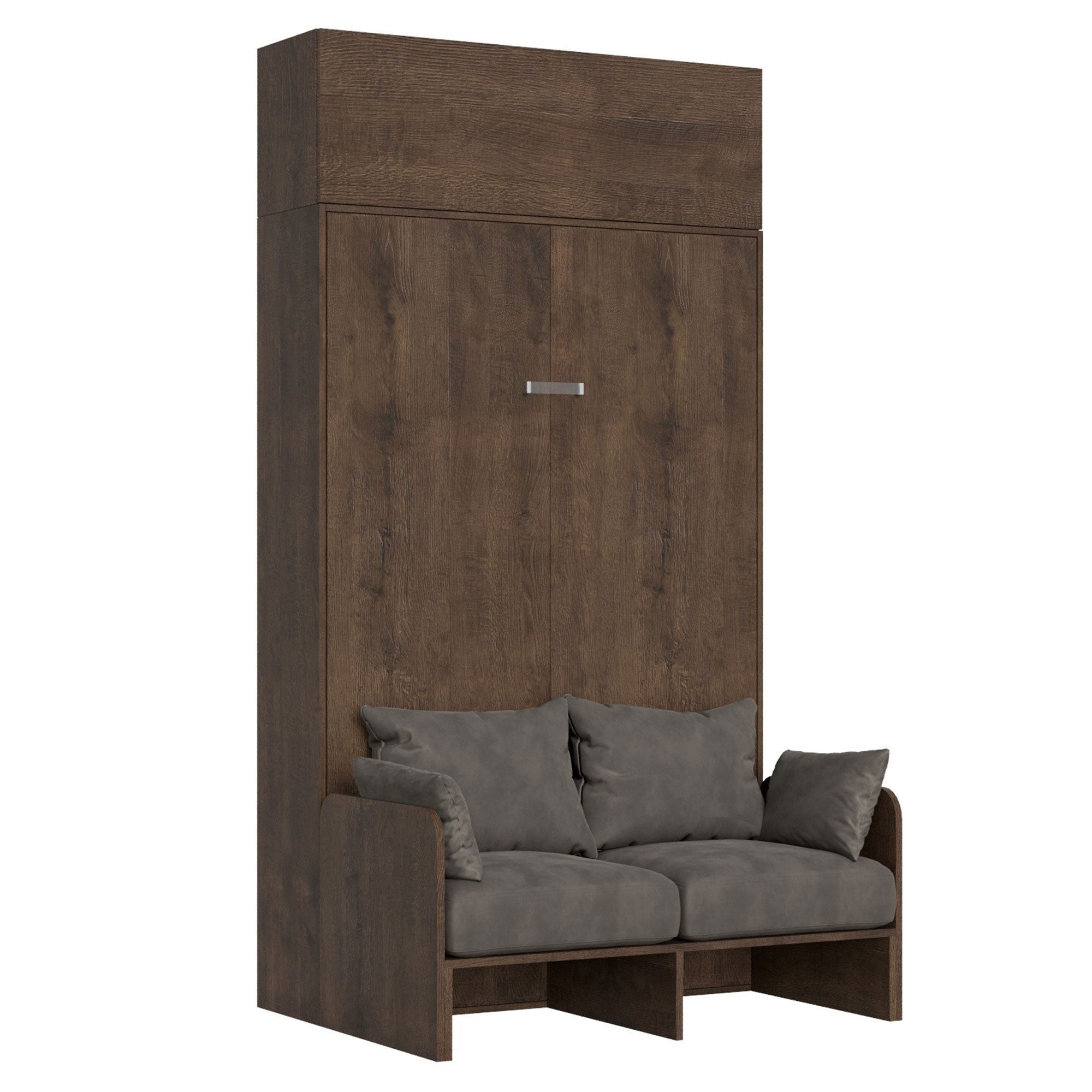 120 cm Kentaro walnut sofa bed with vasistas wall unit (ALESSIA 20)