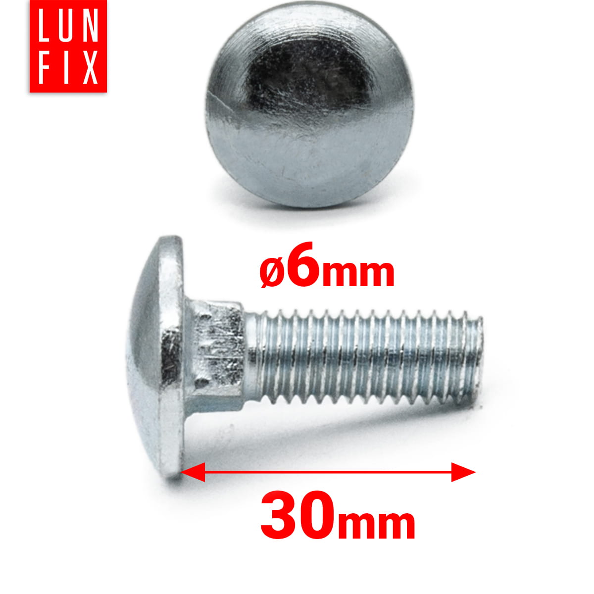 Śruba zamkowa M6 30 mm 1kg