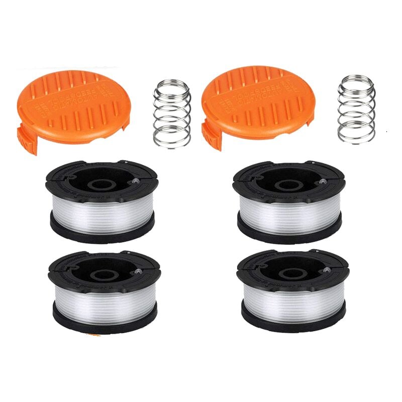 Szpula do podkaszarki Black &amp; Decker, szpula do podkaszarki 0,2 cm (4 żyłki tnące, 2 osłonki, 2 sprężyny)