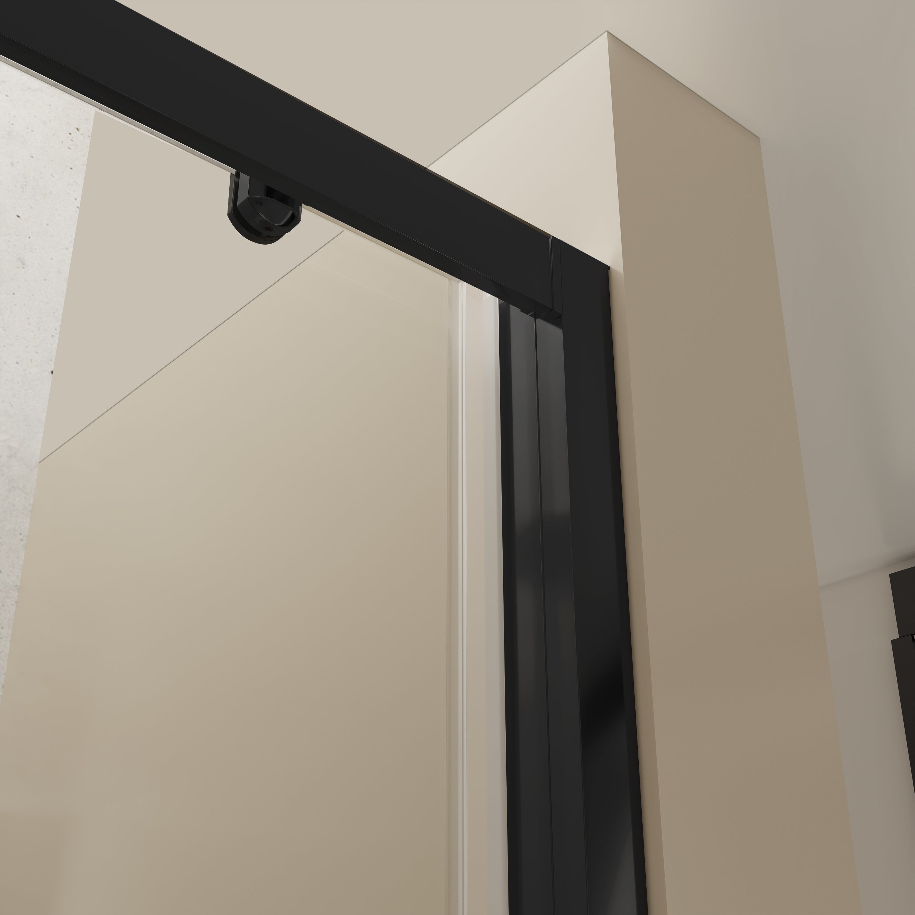 Mamparas de Ducha Corredera con Cristal Templado 6mm Antical- Perfilería Negra Mate - 139 a 141 cm Ancho Adaptable 4cm x 195cm (Alto) - 5