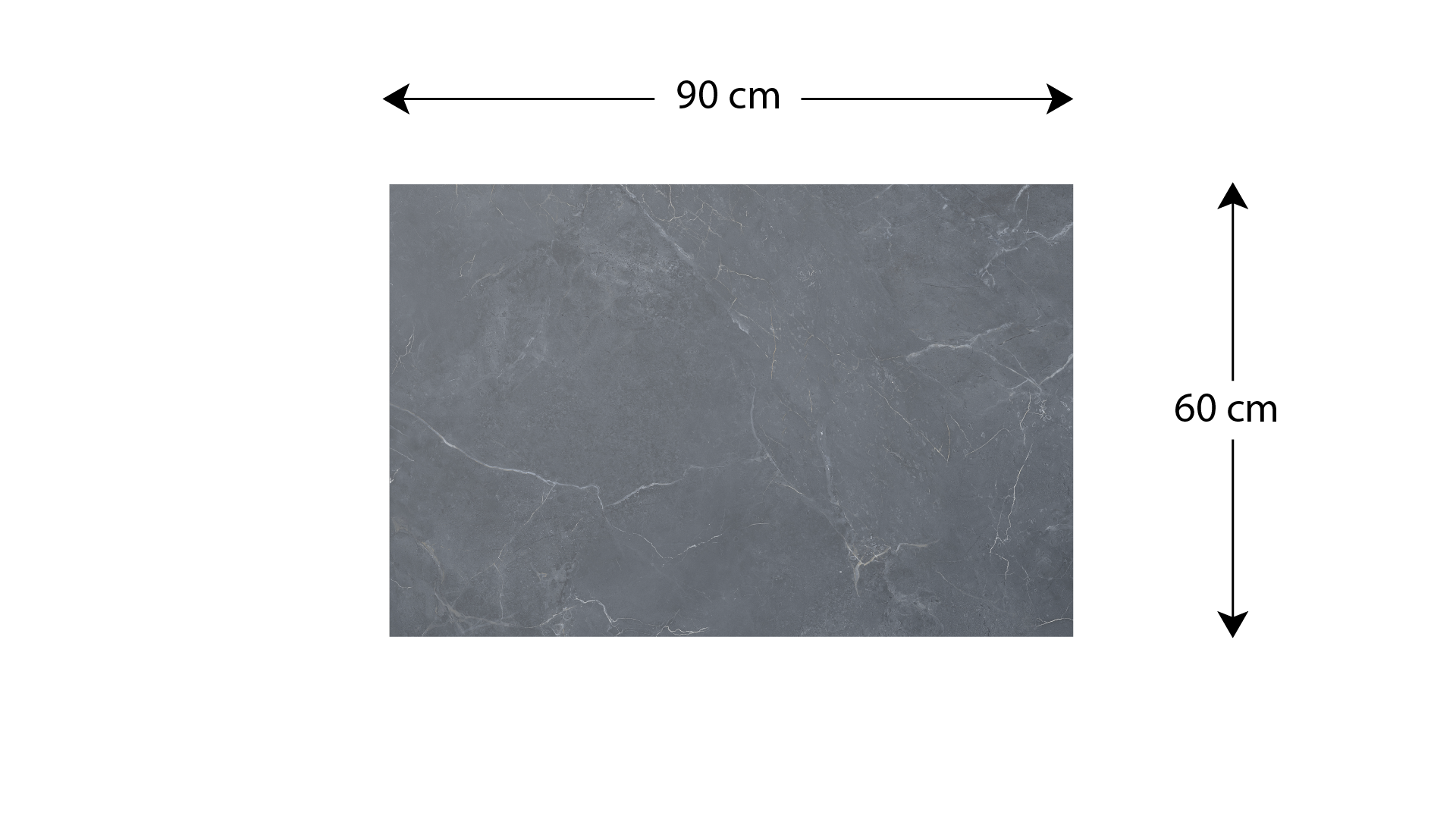 Tableau Magnétique en Métal Motif Marbre Gris Anthracite 90x60cm, MetalBoards pour tout type d'Aimants - 4