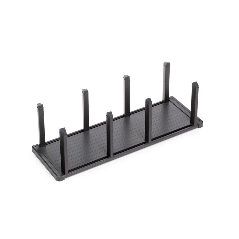 Emuca Suszarka na naczynia Orderbox, 159x468 mm, Aluminium i Plastik, Szary antracytowy