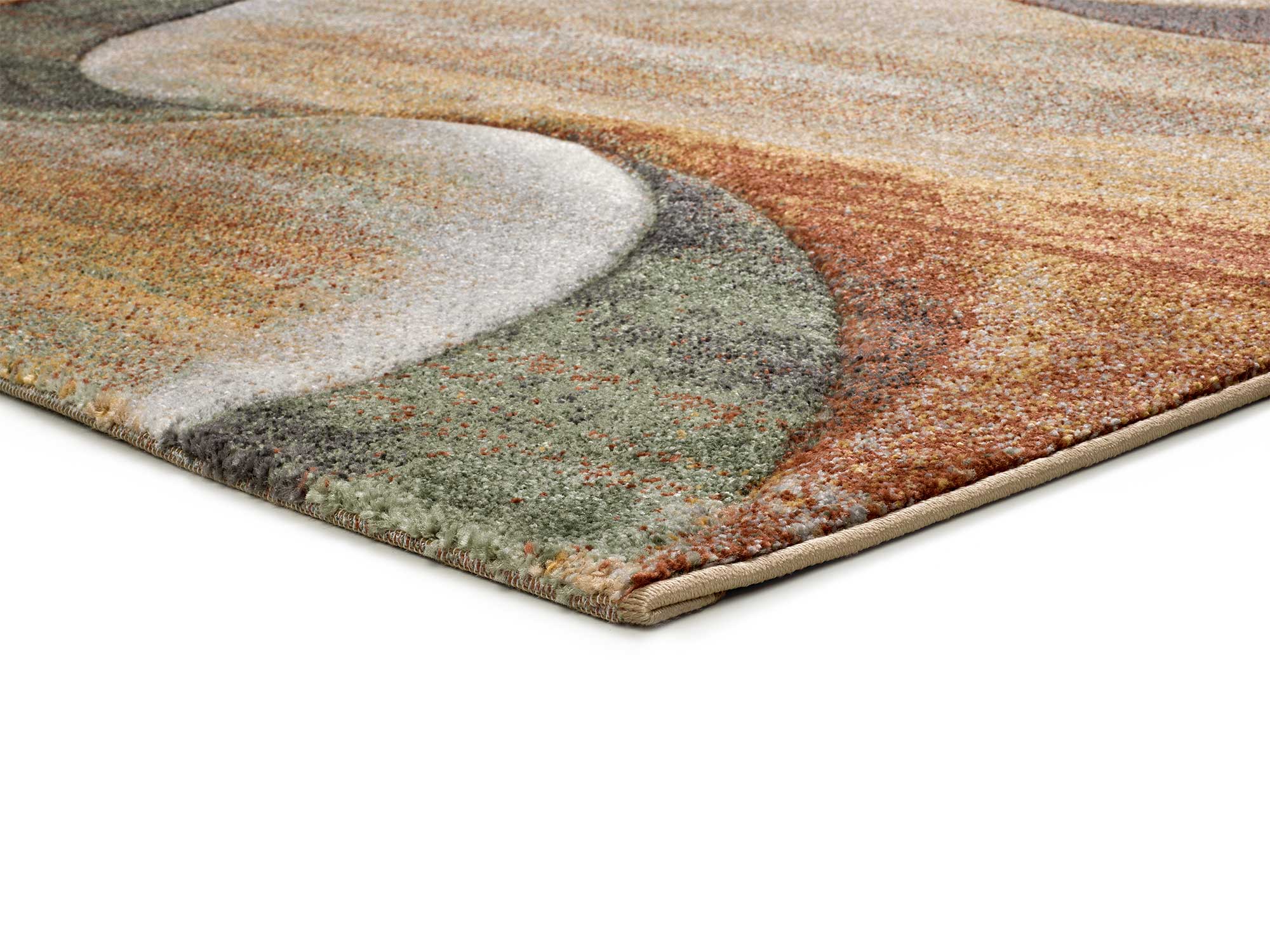 Tapis intérieur terracotta rectangulaire l.140 x L.200 cm LIBET abstrait - ATTICGO - 3