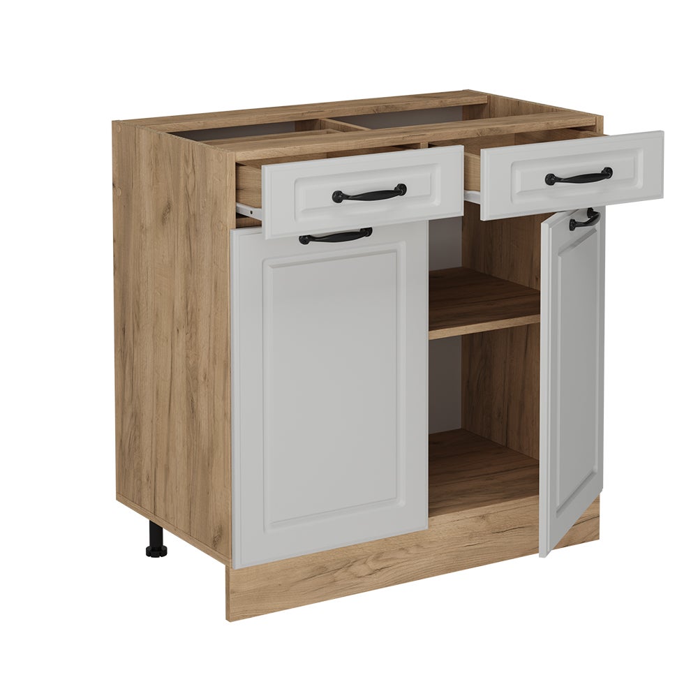 Vicco Meuble cuisine R-Line, Blanc campagne, 80cm sans PT - 4
