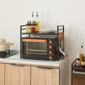 Étagère desserte de cuisine 5 niveaux support pour four à micro-ondes avec pieds antidérapants