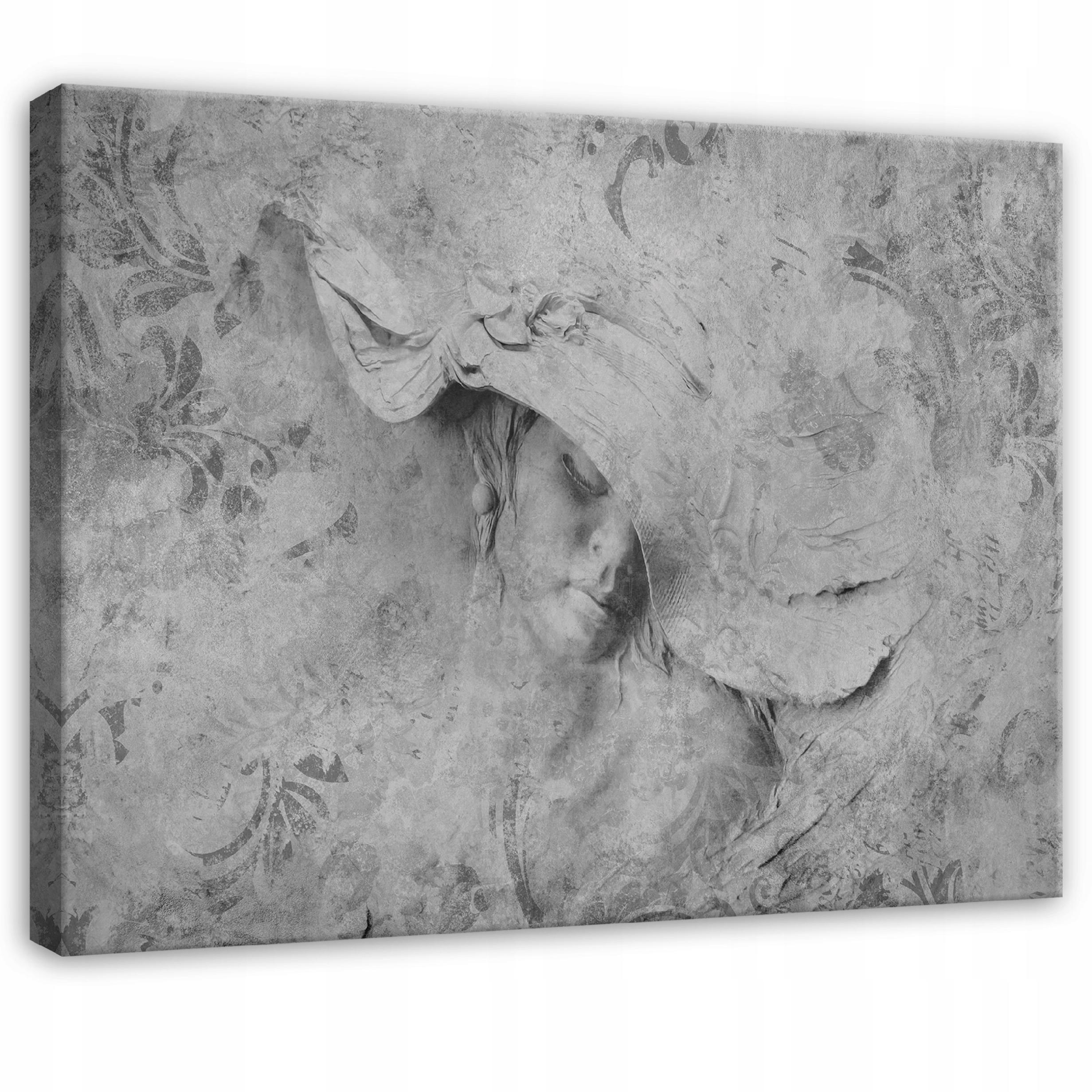 Tablou Canvas femeie gri beton Tablou decorativ Living Bucatarie Tablouri de perete 120x80 cm