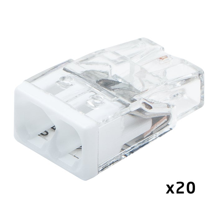 Pot 100 bornes WAGO S2273, connecteurs PUSH WIRE, 400 V, 24 A, boîtier transparent, assortiment 2 à 8 entrées, pot refermable - 2