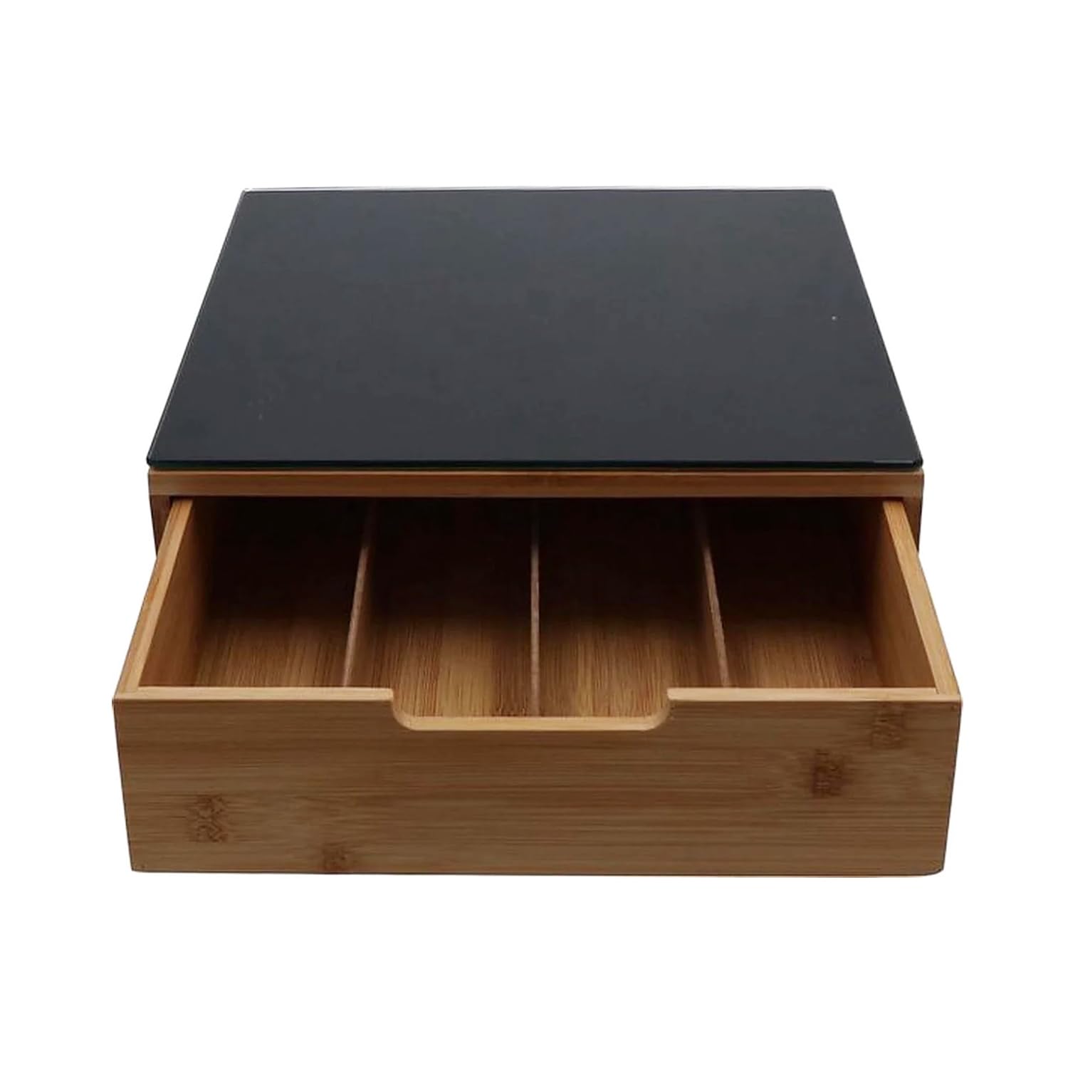 Portacapsule Cafissimo In Bambù – Contiene 28 Cialde, Organizer Da Cucina, 34.5x26x11 Cm