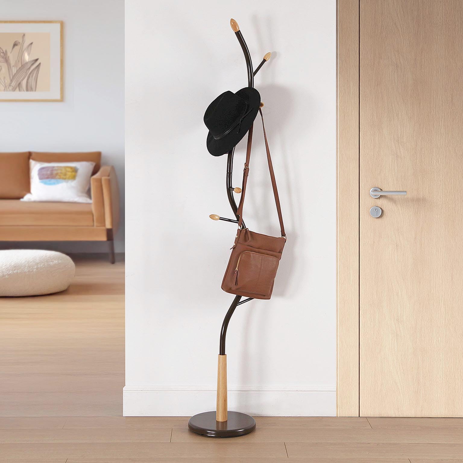 Versa Swindon Perchero de Pie de Estilo Minimalista, con Ganchos