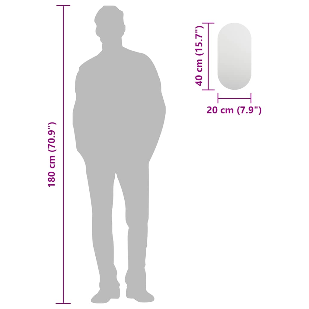 Miroir 40x20 cm Verre - 7