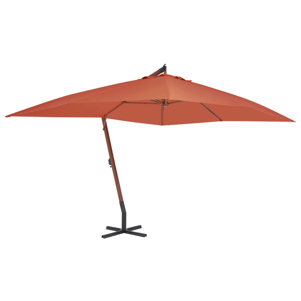 Parasol De Jardin Rétro ⌀ 150 Cm - Mât En Bois De Hêtre, Toile Polyester Recyclé | Inclinable, Housse Incluse - 10