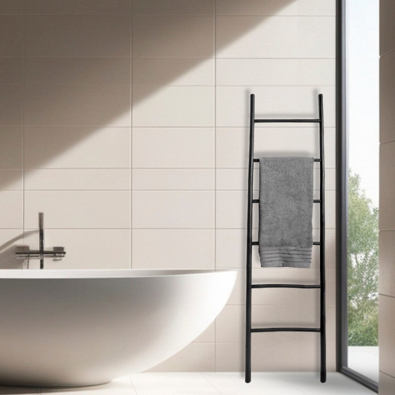 MSV Porte serviettes echelle 6 niveaux TILDA Bambou Noir - 2