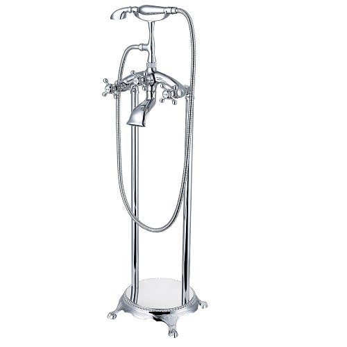Grifo mezclador cromado de pedestal para bañera - maddalena