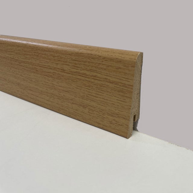 10 PZ Battiscopa In MDF Rovere Naturale - 10x70x24 Mm - Foto 4