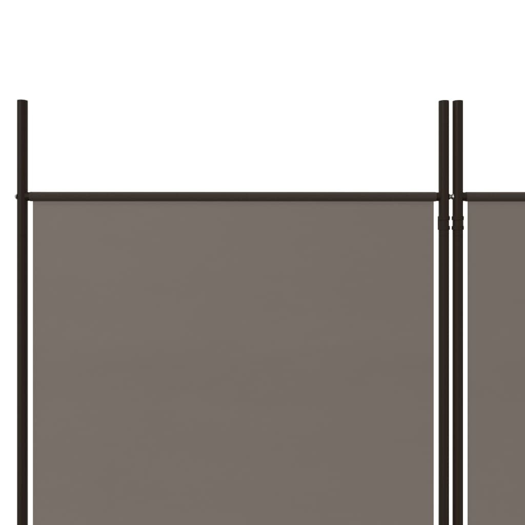 Cloison de séparation 4 panneaux en tissu gris anthracite 200x180 cm - COMFORTXL - 7