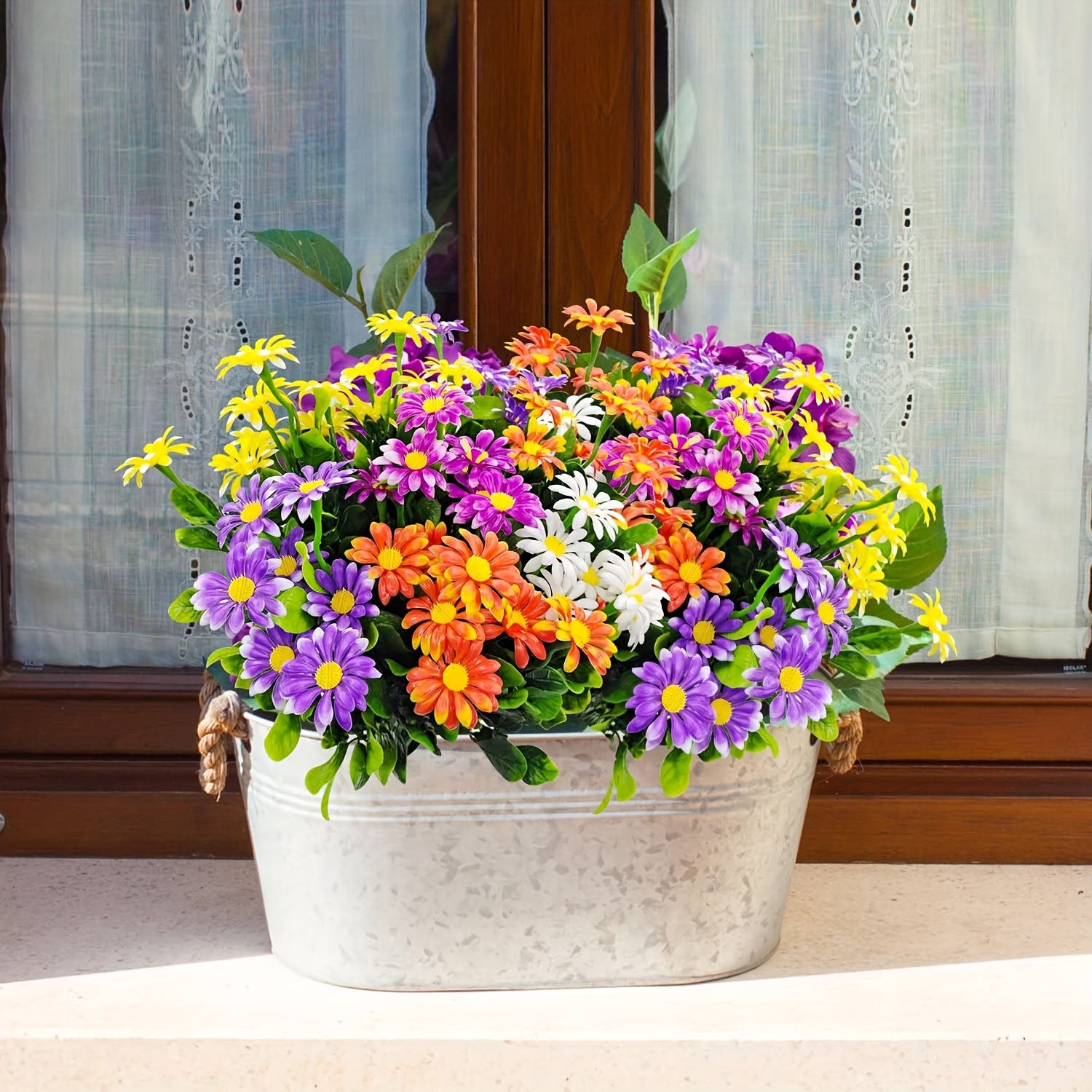 9 Bouquets Fleurs Artificielles Automne - Eucalyptus UV, Décoration Intérieur/extérieur Halloween