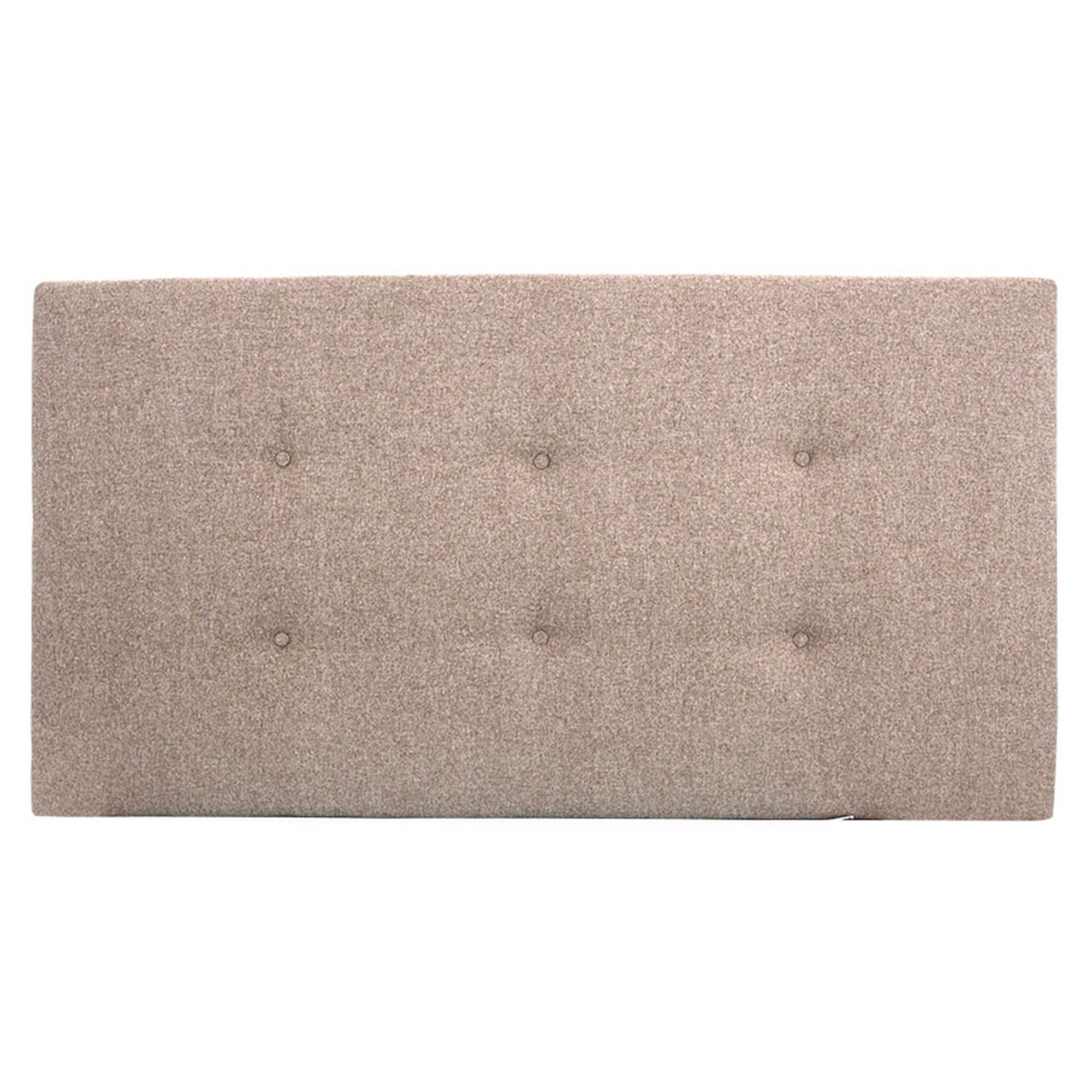 Roc - cabecero de cama tapizado de poliester con botones en color marrón de 180x80cm - decowood