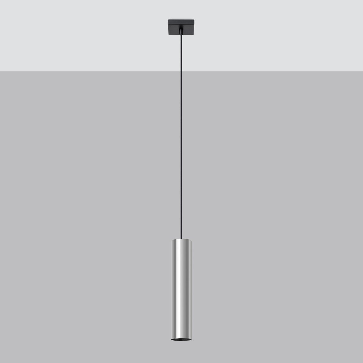 Lampa Wisząca TORIS 1 chrom LED 4000K - 8x8x100cm Sollux