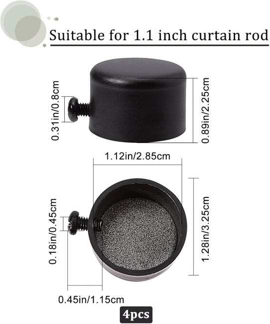 4 tappi terminali per aste per tende, tappi terminali per aste per tende da 28 mm | Leroy Merlin 4 tappi terminali per aste per tende, tappi terminali per aste per tende da 28 mm | Leroy Merlin