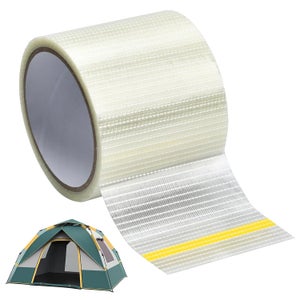 XFasten Nastro Adesivo Trasparente Rinforzato Con Fibra Di Vetro – Confezione Da 3 Rotoli (50.8 Mm X 27.43 M). Resistente, Impermeabile E Tiene Fino A 50 Kg. - copertina