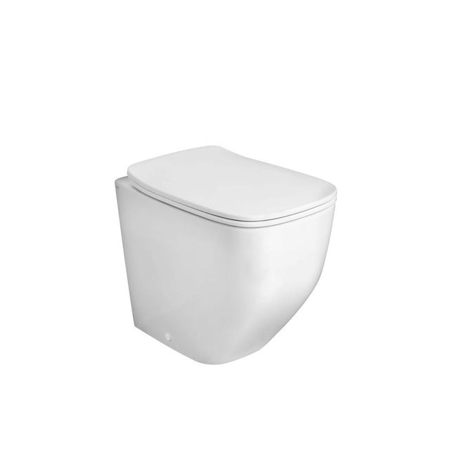 Toilettes à fleur de mur sans rebord blanc mat | Mozart