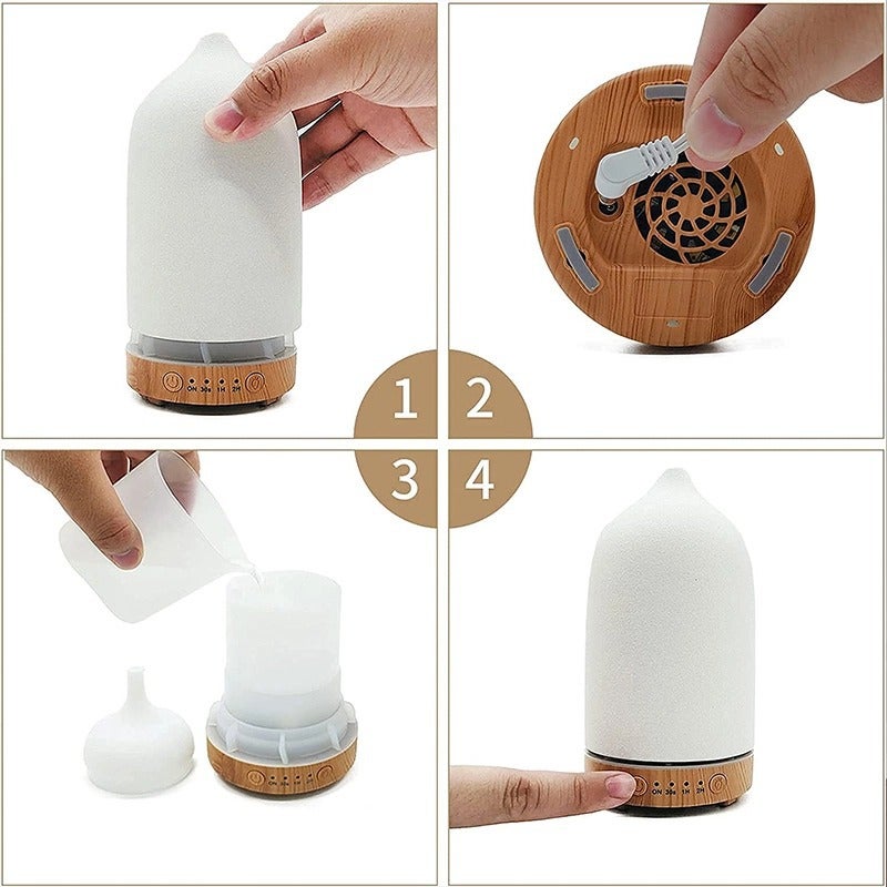 Ceramiczny dyfuzor aromatu, nawilżacz powietrza do domu, atomizer aromatu, dyfuzor olejków eterycznych do hoteli i biur.