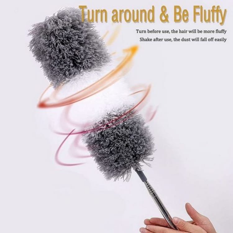Ensemble de 5 brosses anti-poussière avec plumeau télescopique - 2