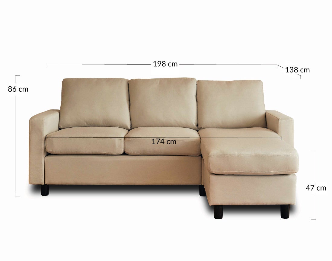 Canapé d'angle réversible 4 places en tissu gris foncé - VIANON - Best Mobilier - 8