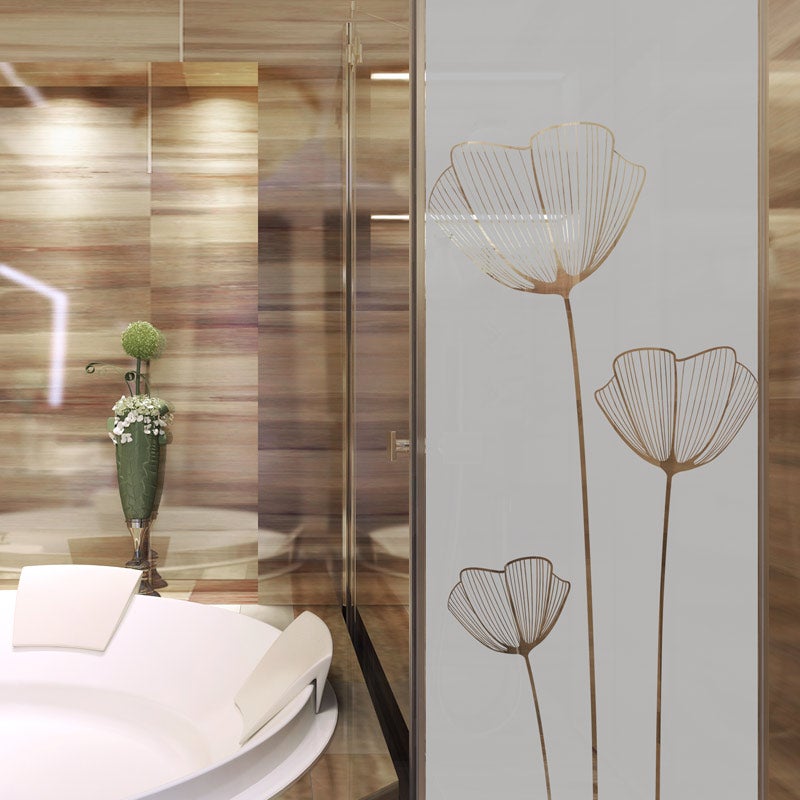 Adesivo Porta WC Fiore Della Vita | Decorazione Parete Bagno 15x15 Cm | Facile Da Applicare E Rimuovere | Prodotto In Germania