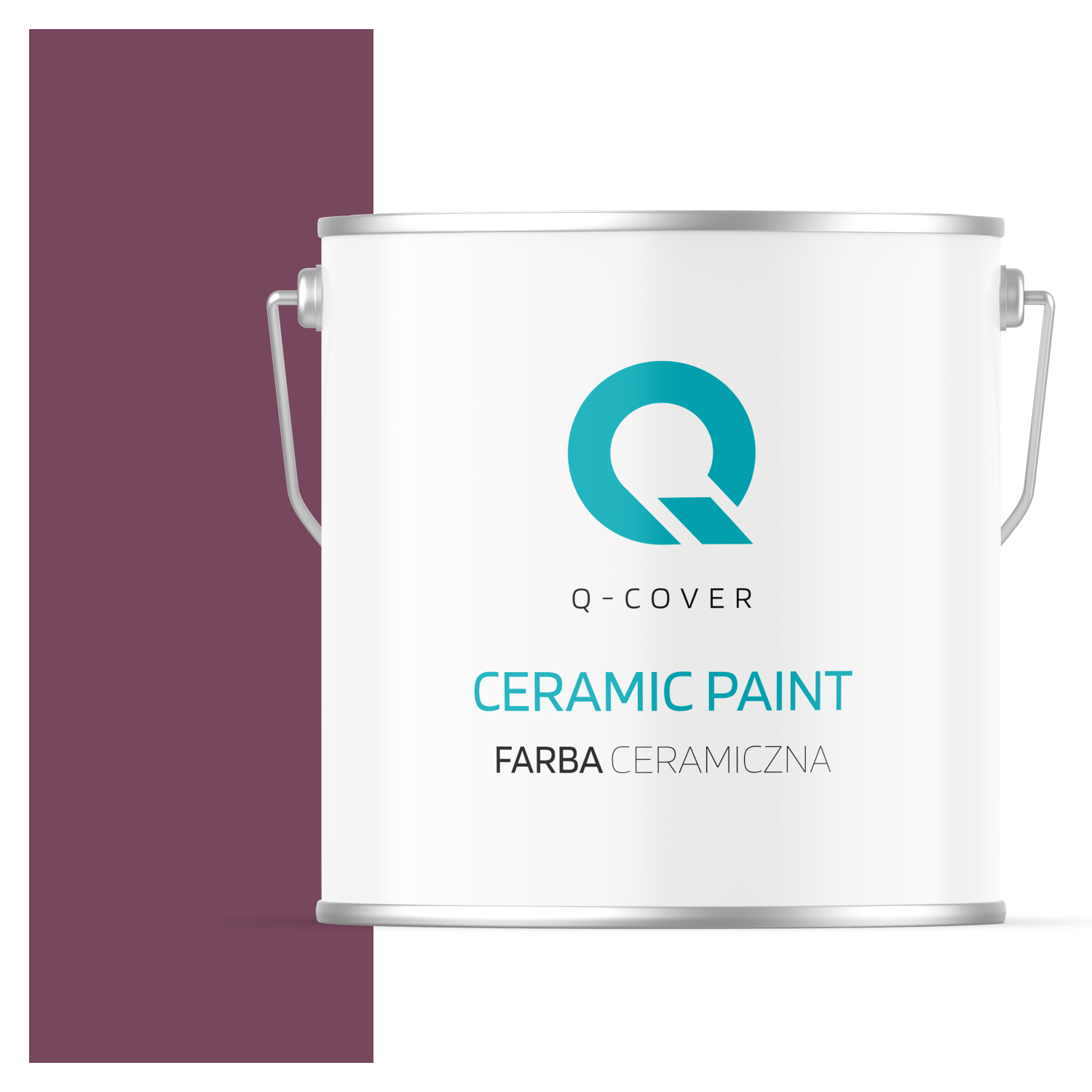 Farba Ceramiczna Do Ścian i Sufitów Q-Cover Bordowy H2809 Głęboki Mat 5L