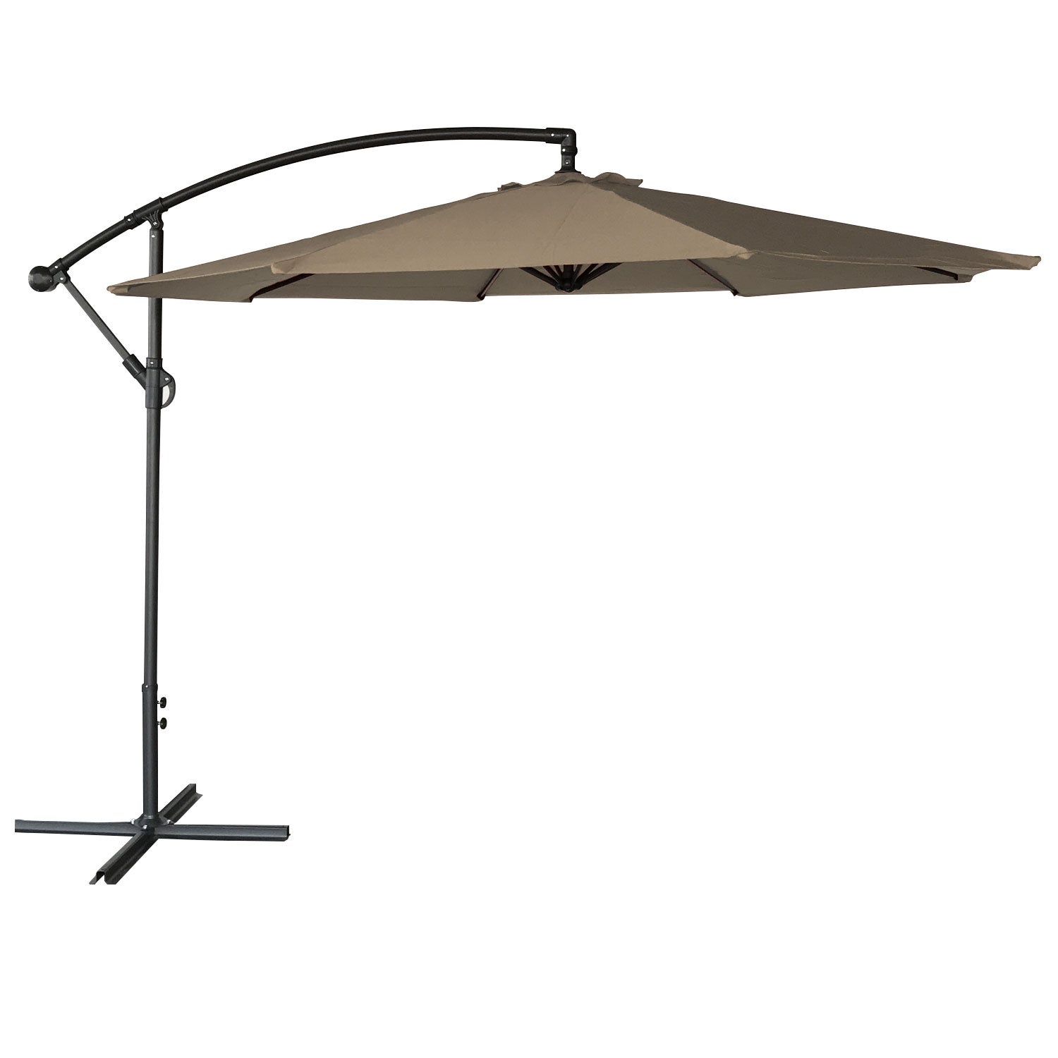 Okrągły parasol OAHU o średnicy 3,50 m w kolorze ciemnoszarym