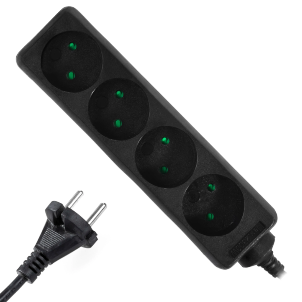 PLASTROL ECO Przedłużacz Elektryczny Listwa Zasilająca 4x Gniazda 2P 3m