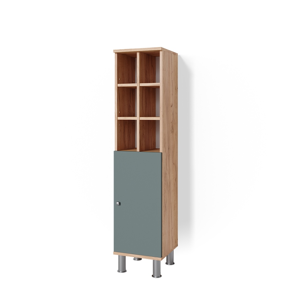 Vicco Szafka łazienkowa Fynn, Zielony, 30 x 130.6 cm duże drzwi