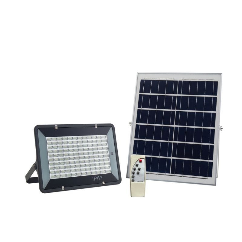 OPTEX Projecteur Solaire LED 1500 Lumens avec Panneau Solaire et ...