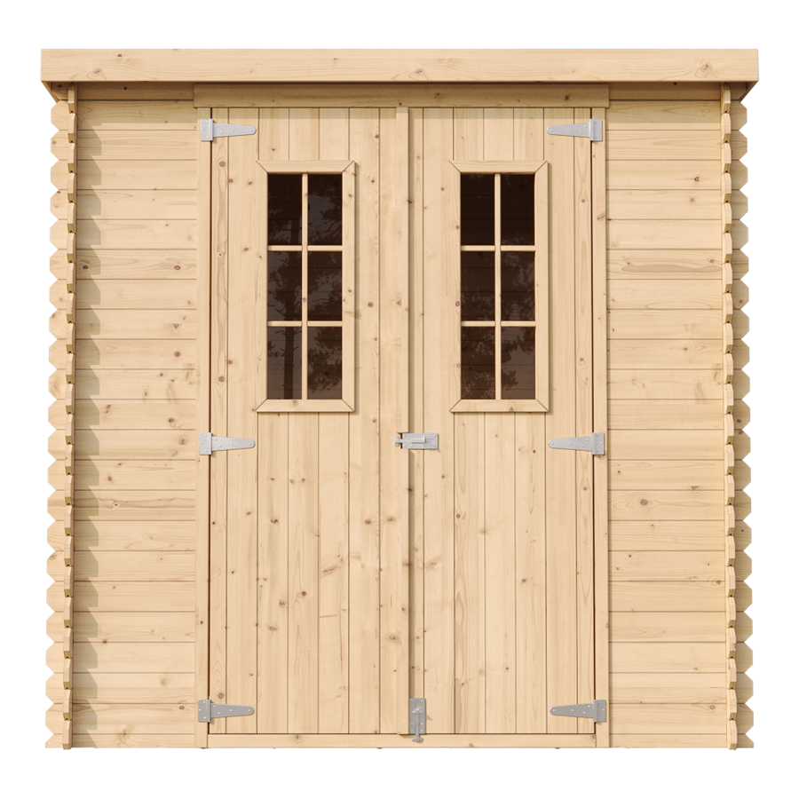 Drewniana szopa 2,22 m² - H200 x 204 x 142 cm - TIMBELA M311C+M311G