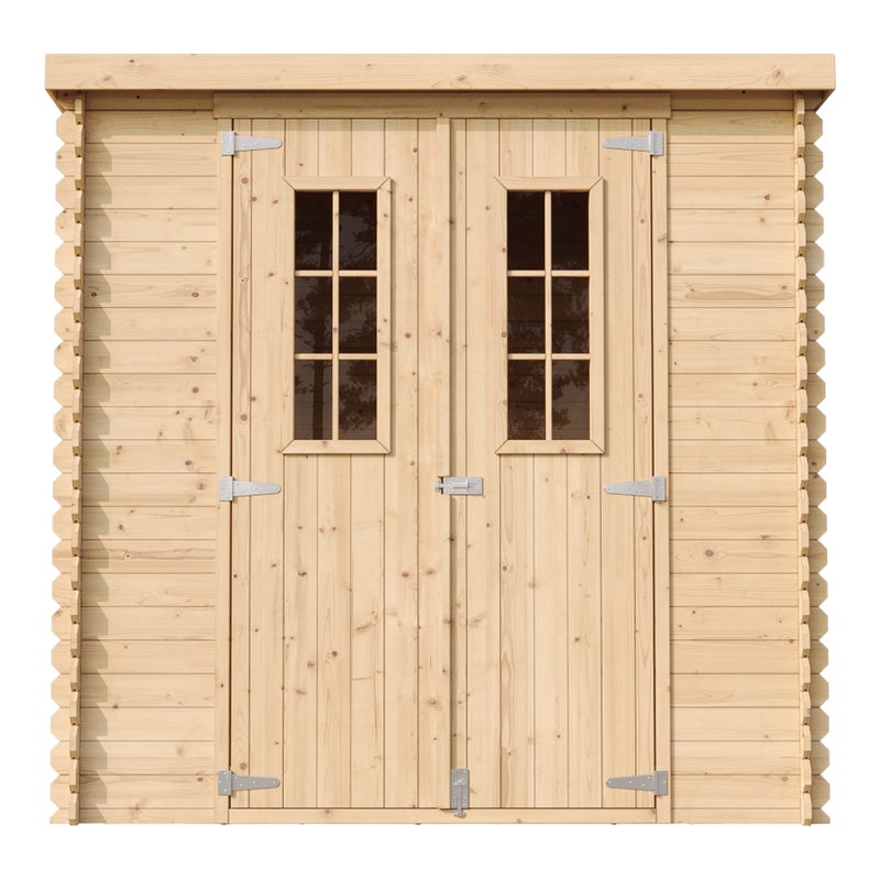 Drewniana szopa 2,22 m² - H200 x 204 x 142 cm - TIMBELA M311C+M311G