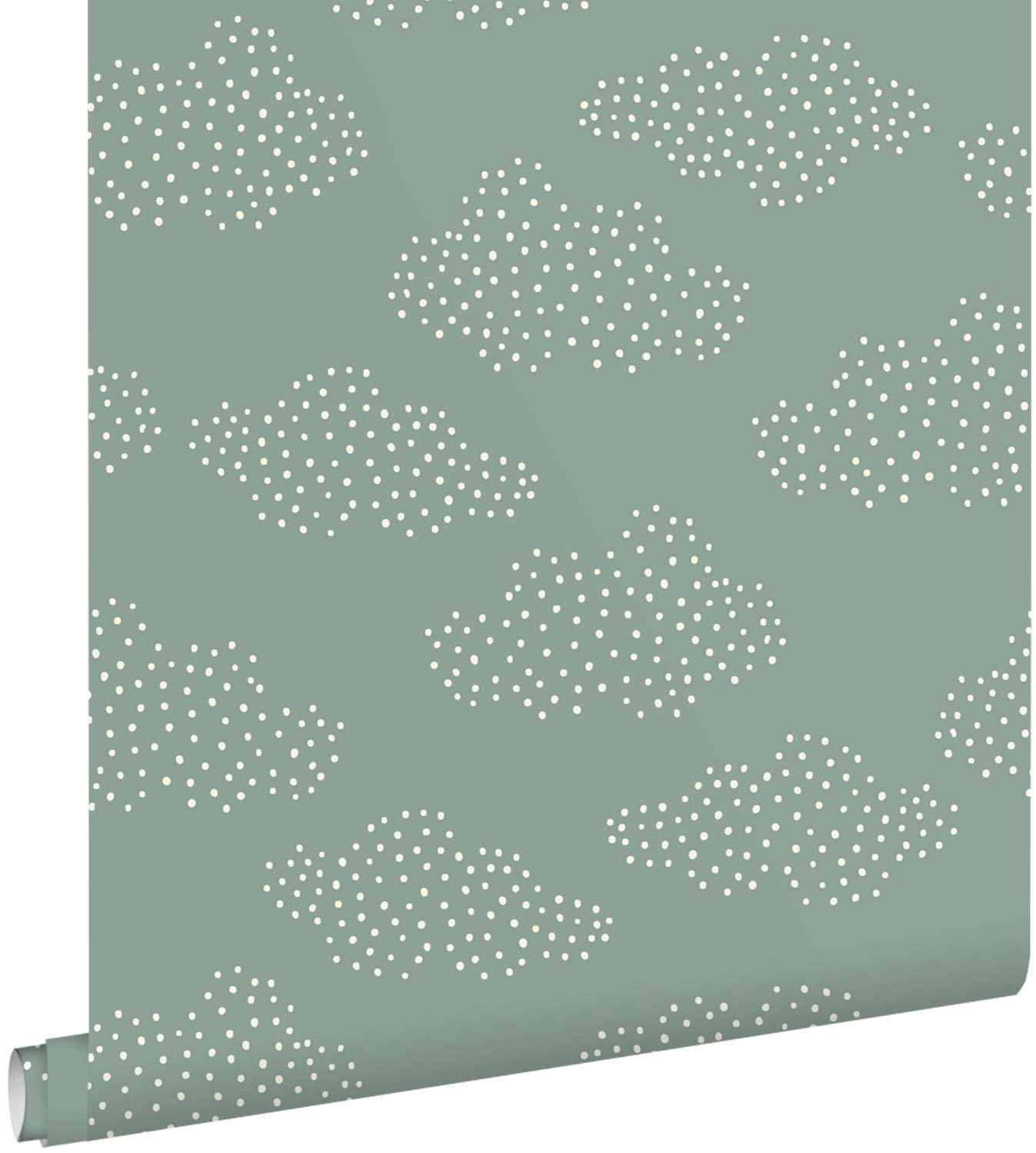 Tapeta chmury niebiesko-zielonym - 50 x 900 cm - ESTAHOME