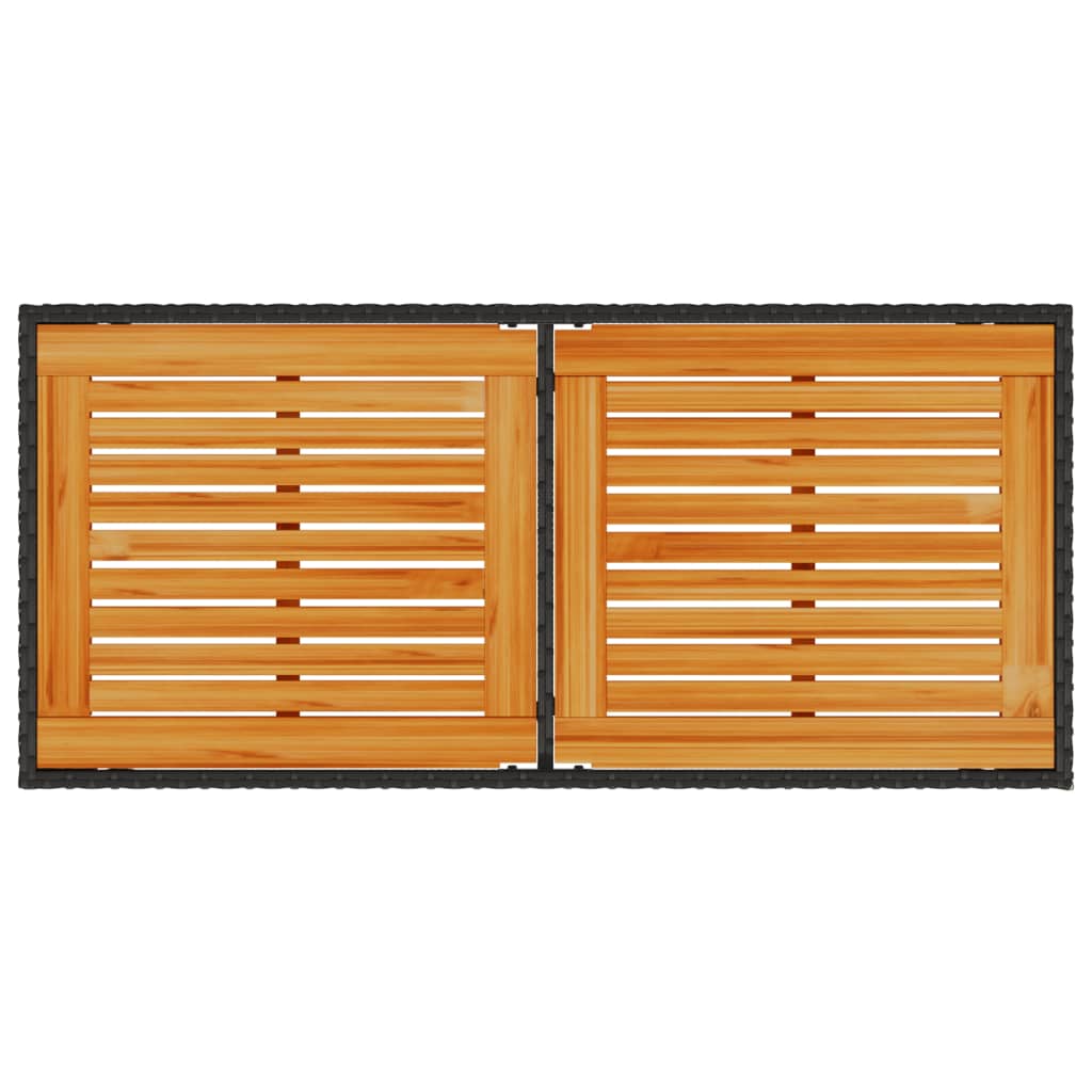 Table de jardin extensible rectangulaire en Rattan synthétique Noir - 7