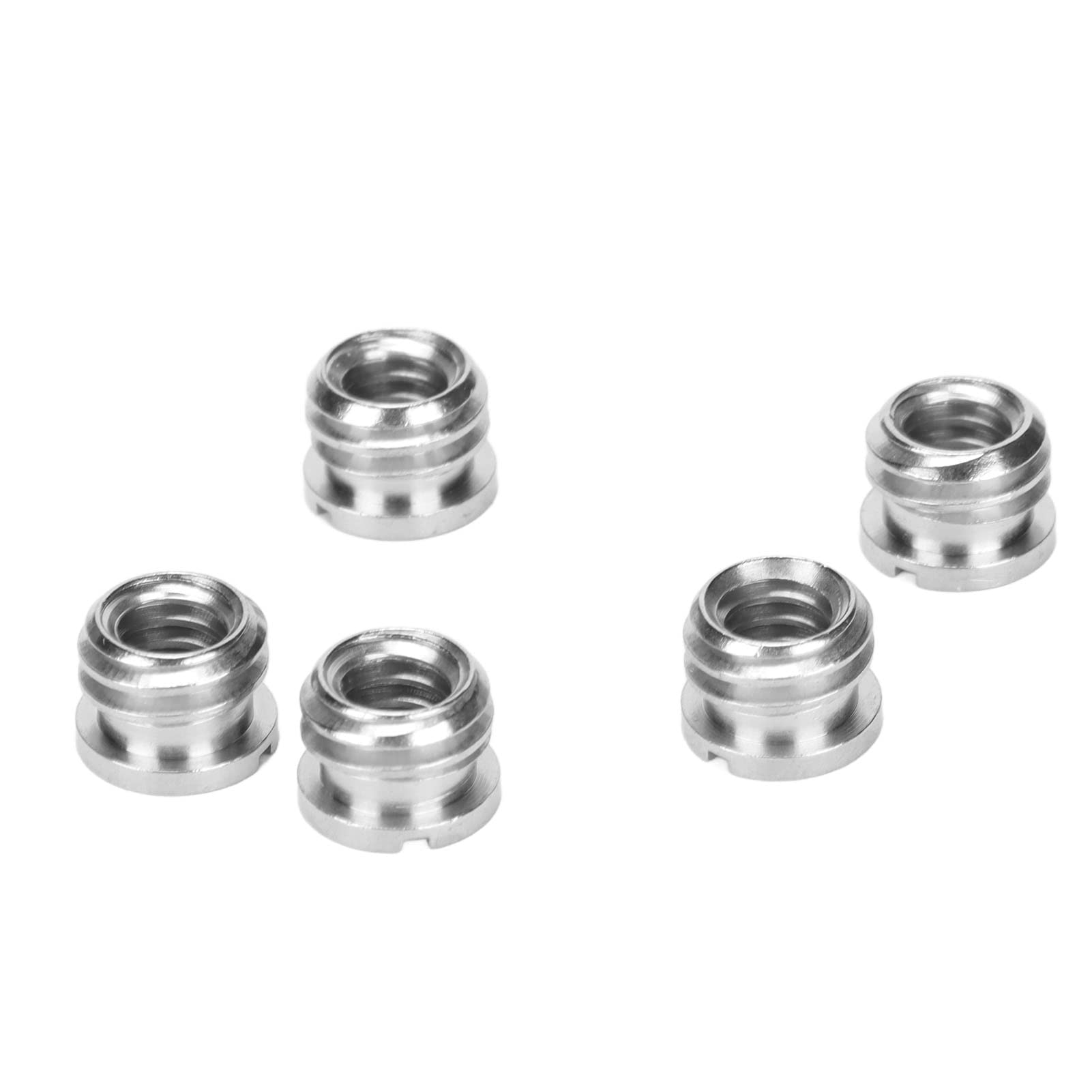 Adapter śruby konwersyjnej z miedzi 1/4" żeński na 3/8" męski do monopodu aparatu cyfrowego SLR, 5 sztuk