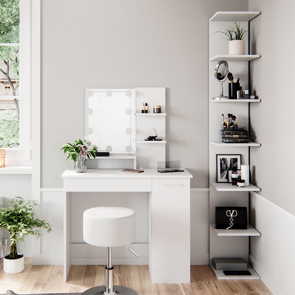 Vicco Étagère Paolo, Blanc, 30x190cm - 5