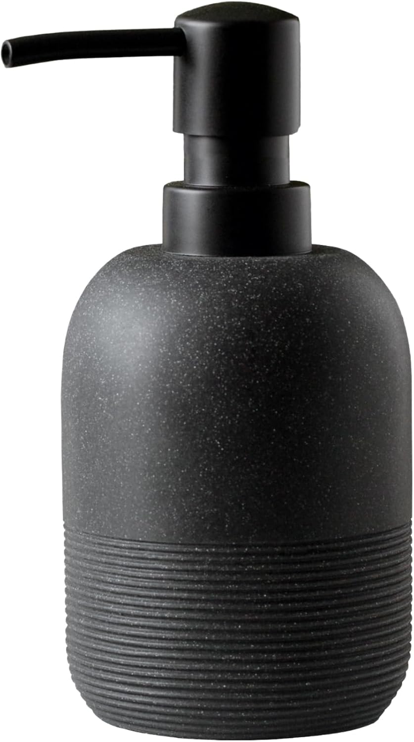 Dozownik mydła do blatu łazienkowego, dozownik mydła do zlewu kuchennego (300 ml, czarny)