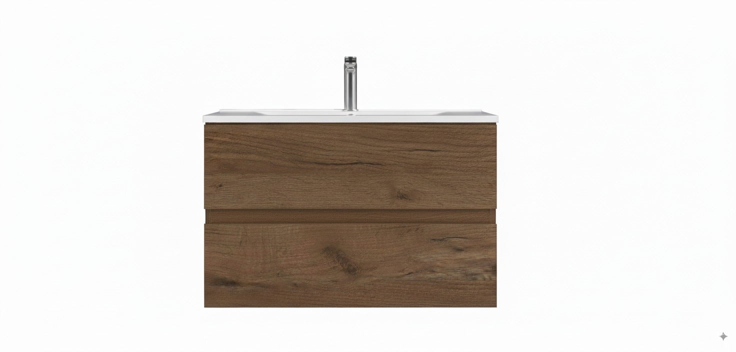 Florencia set d'armoire et plan de travail en 60 cm, finition noyer, avec poignée avec poignée avec poignée - 2