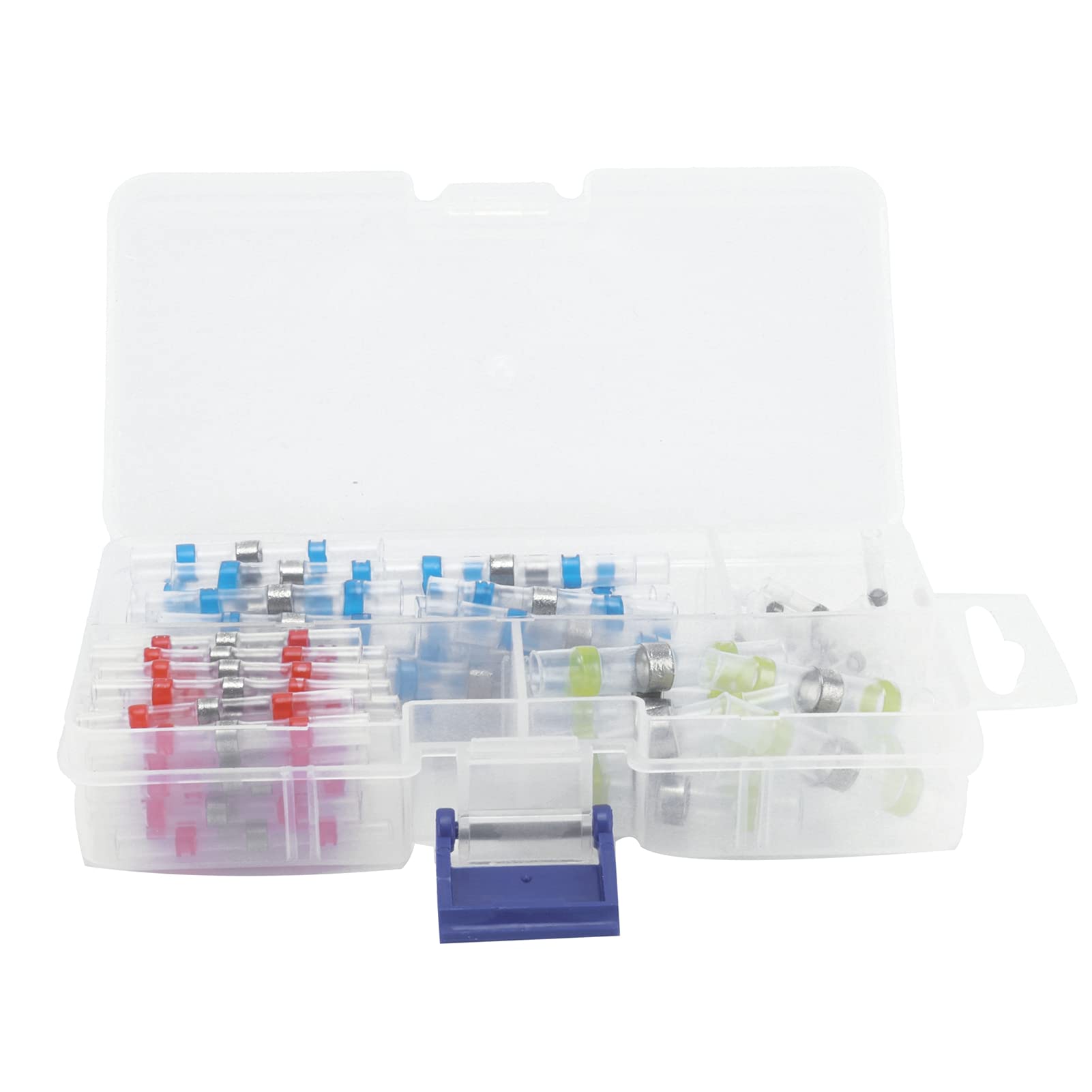 Connettori termorestringenti terminali ad anello per saldatura a crimpare per cavi elettrici impermeabili isolati (100 pezzi in scatola) - 6